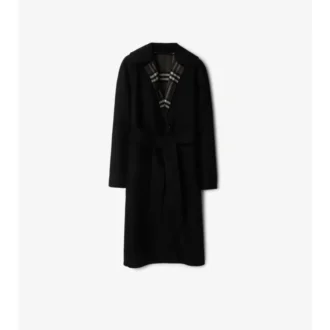 Abrigo cruzado reversible de lana