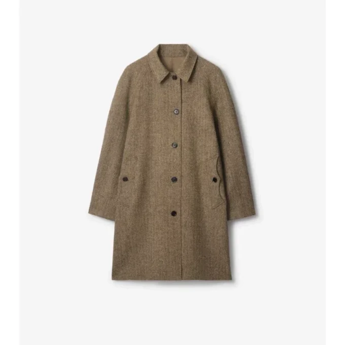 Abrigo largo de lana con diseño en espiga «Dual Burberry Car Coat» Abrigo largo de lana con diseño en espiga «Dual Burberry Car Coat»