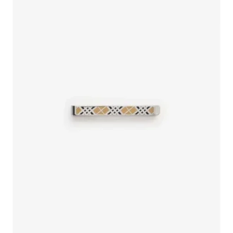 Alfiler de corbata con estampado de cuadros esmaltado