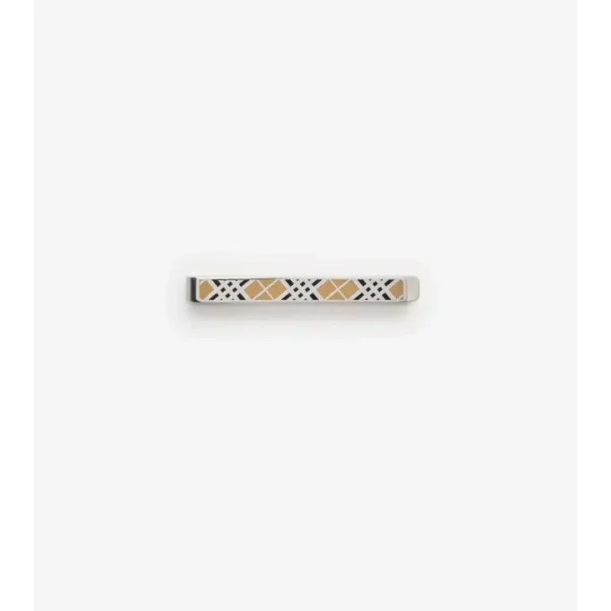 Alfiler de corbata con estampado de cuadros esmaltado Alfiler de corbata con estampado de cuadros esmaltado