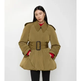 Berryhill Car Coat acolchado con cinturón
