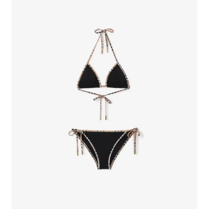 Bikini con ribetes a cuadros Bikini con ribetes a cuadros