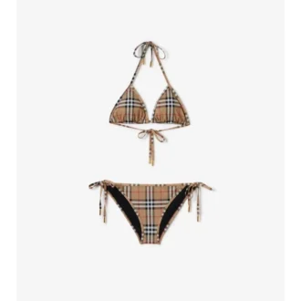Bikini triangular a cuadros