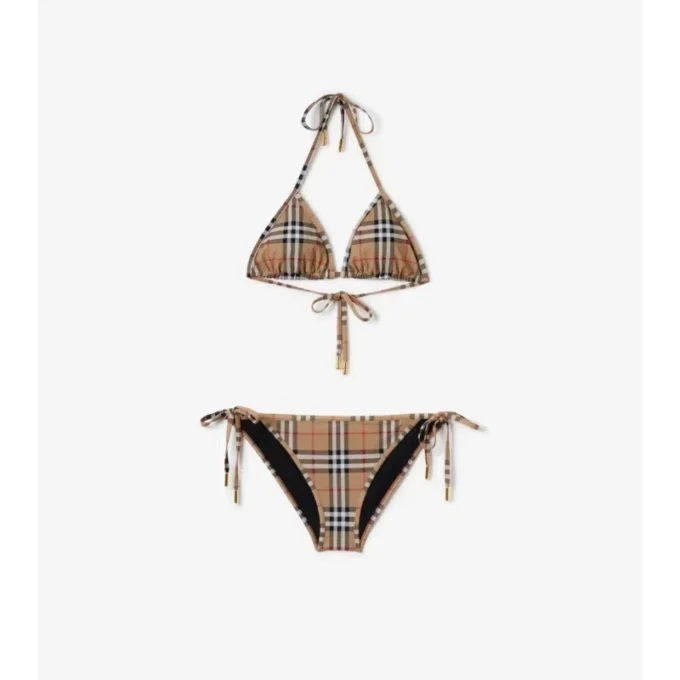 Bikini triangular a cuadros Bikini triangular a cuadros