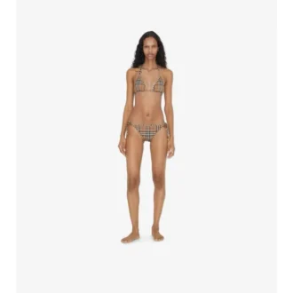 Bikini triangular a cuadros
