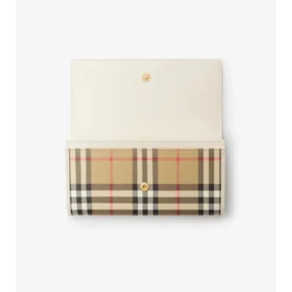 Billetera continental con estampado de cuadros
