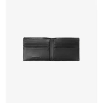 Billetera delgada con dos compartimentos y estampado de cuadros