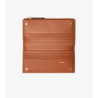 Billetera doble con estampado de cuadros grandes
