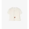 Blusa de gasa de algodón con estampado de cuadros Blusa de gasa de algodón con estampado de cuadros