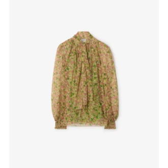 Blusa de seda con estampado floral