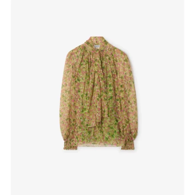 Blusa de seda con estampado floral Blusa de seda con estampado floral