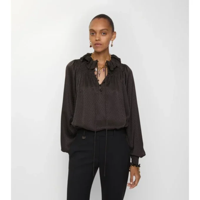 Blusa de seda geométrica Blusa de seda geométrica
