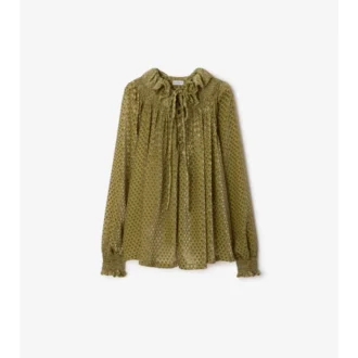 Blusa de terciopelo de mezcla de seda Torch