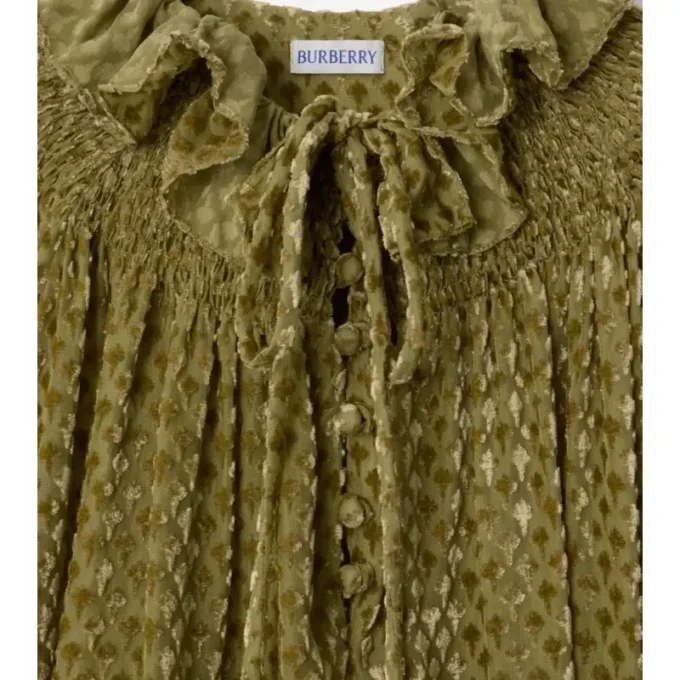 Blusa de terciopelo de mezcla de seda Torch Blusa de terciopelo de mezcla de seda Torch