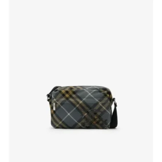 Bolso bandolera pequeño con estampado de cuadros 