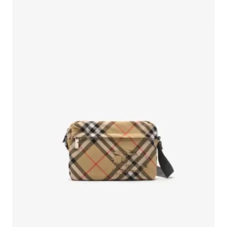 Bolso bandolera pequeño con estampado de cuadros 