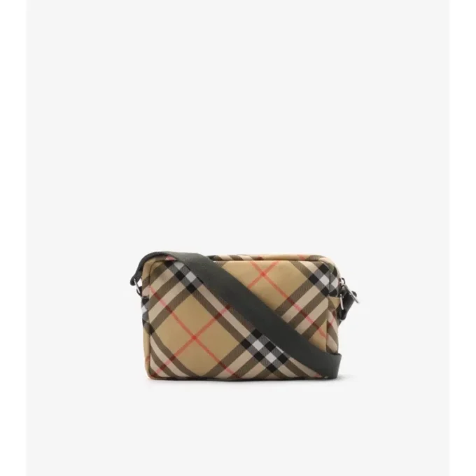 Bolso bandolera pequeño con estampado de cuadros Bolso bandolera pequeño con estampado de cuadros