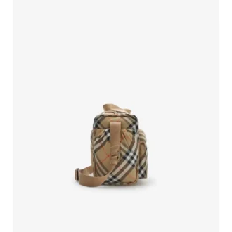 Bolso cambiador con estampado de cuadros