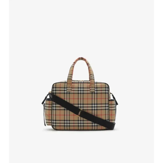 Bolso cambiador con estampado de cuadros Bolso cambiador con estampado de cuadros