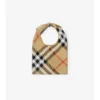 Bolso con lazo y estampado de cuadros