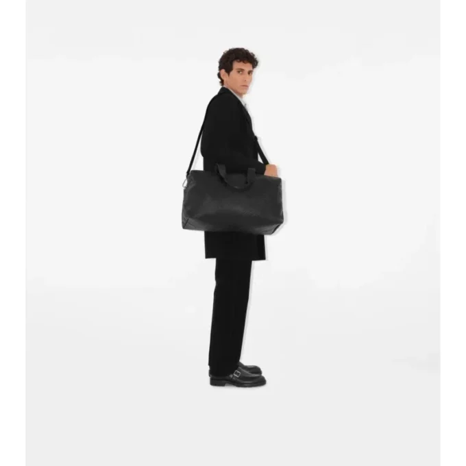 Bolso de viaje con estampado de cuadros en relieve Bolso de viaje con estampado de cuadros en relieve