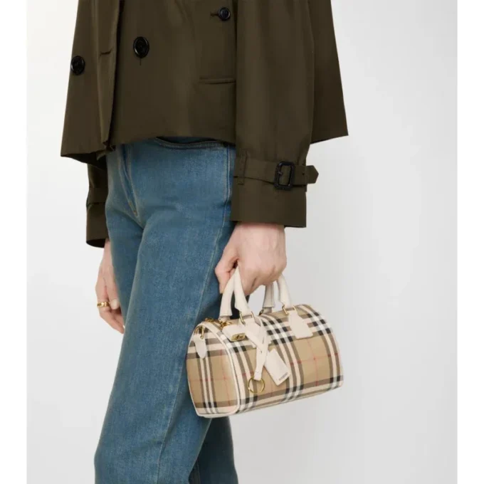 Bolso tipo boliche con estampado mini