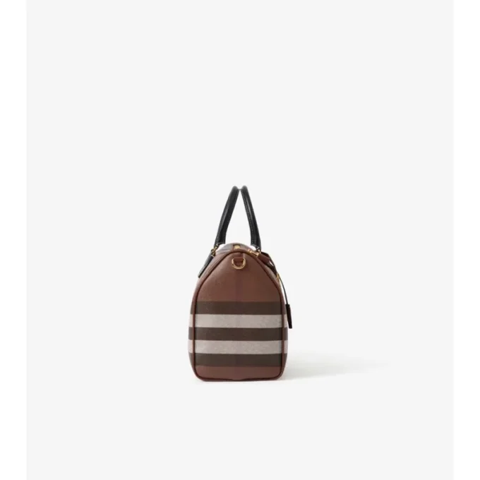 Bolso tipo boliche mediano a cuadros Bolso tipo boliche mediano a cuadros