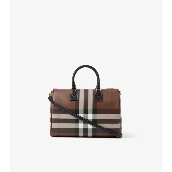 Bolso tipo boliche mediano a cuadros Bolso tipo boliche mediano a cuadros