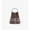 Bolso tipo cubo con estampado de cuadros pequeños Bolso tipo cubo con estampado de cuadros pequeños