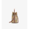 Bolso tipo cubo con estampado de cuadros pequeños Bolso tipo cubo con estampado de cuadros pequeños