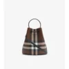 Bolso tipo cubo con estampado de cuadros pequeños Bolso tipo cubo con estampado de cuadros pequeños