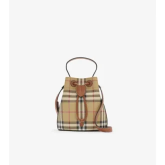 Bolso tipo cubo Mini Check Bolso tipo cubo Mini Check