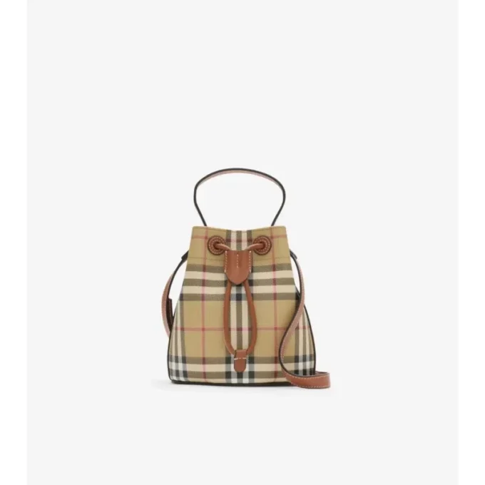 Bolso tipo cubo Mini Check Bolso tipo cubo Mini Check