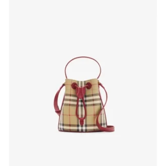 Bolso tipo cubo Mini Check Bolso tipo cubo Mini Check