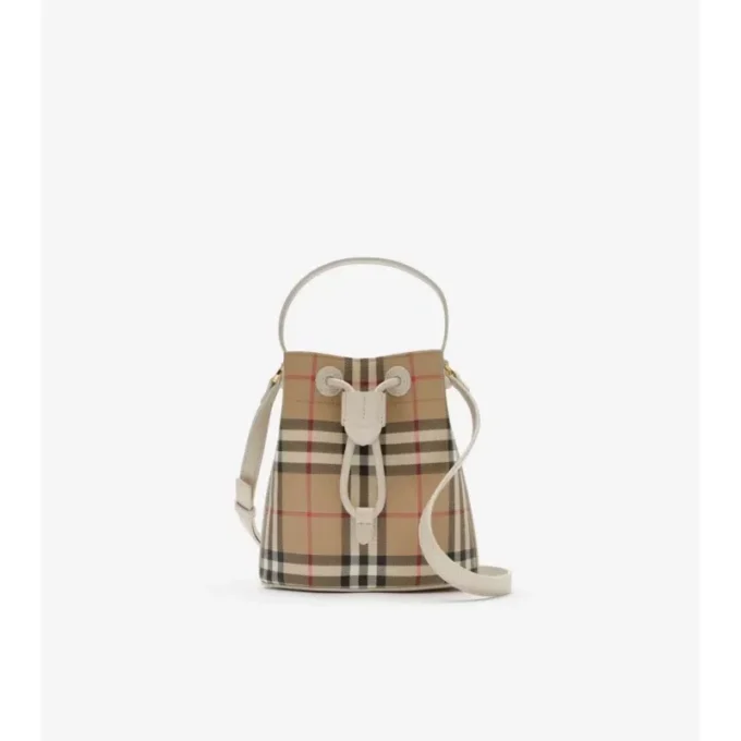 Bolso tipo cubo Mini Check Bolso tipo cubo Mini Check