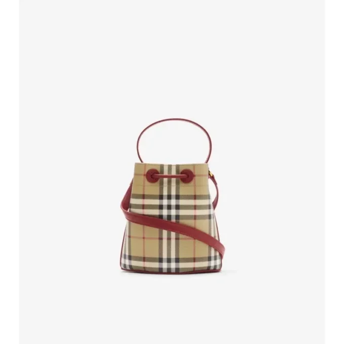 Bolso tipo cubo Mini Check Bolso tipo cubo Mini Check