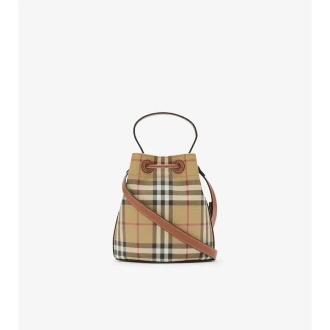 Bolso tipo cubo Mini Check Bolso tipo cubo Mini Check