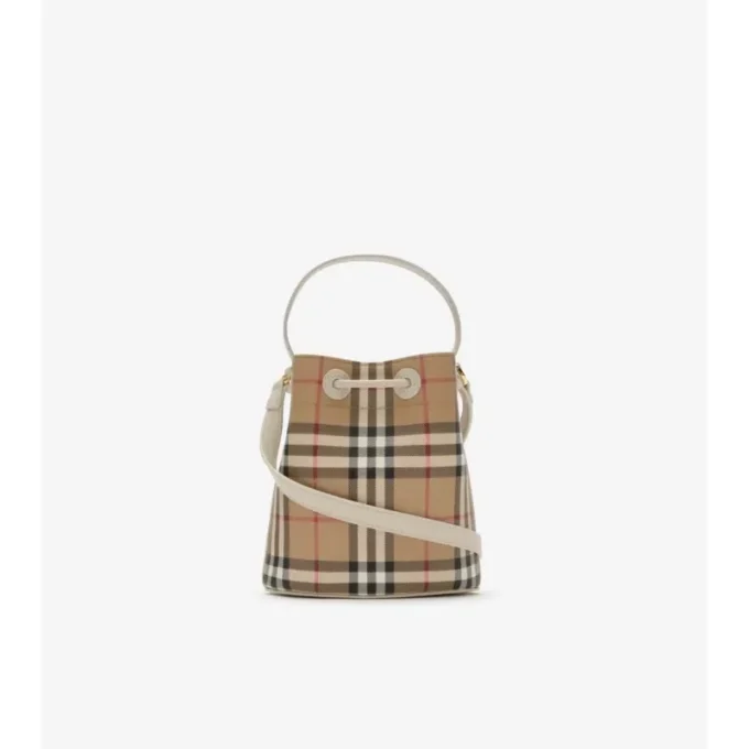 Bolso tipo cubo Mini Check Bolso tipo cubo Mini Check