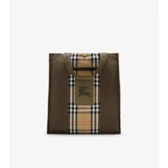Bolso tote con estampado de cuadros