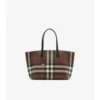 Bolso tote mediano con estampado de cuadros Bolso tote mediano con estampado de cuadros