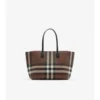 Bolso tote mediano con estampado de cuadros Bolso tote mediano con estampado de cuadros