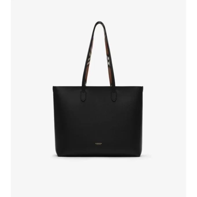 Bolso tote mediano con forro a cuadros Bolso tote mediano con forro a cuadros