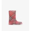 Botas altas de caucho con estampado de cuadros Botas altas de caucho con estampado de cuadros