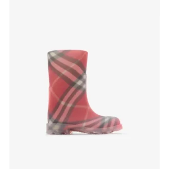 Botas altas de caucho con estampado de cuadros
