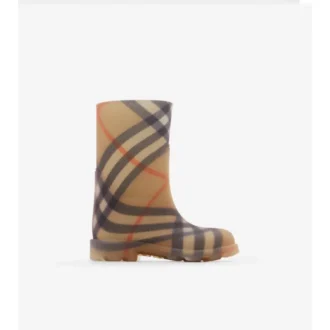 Botas altas de caucho con estampado de cuadros