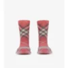Botas altas de caucho con estampado de cuadros Botas altas de caucho con estampado de cuadros