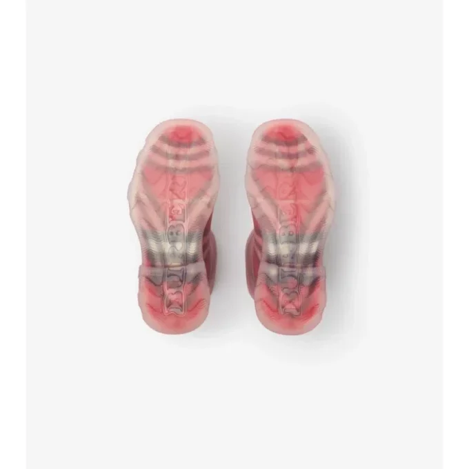 Botas altas de caucho con estampado de cuadros Botas altas de caucho con estampado de cuadros