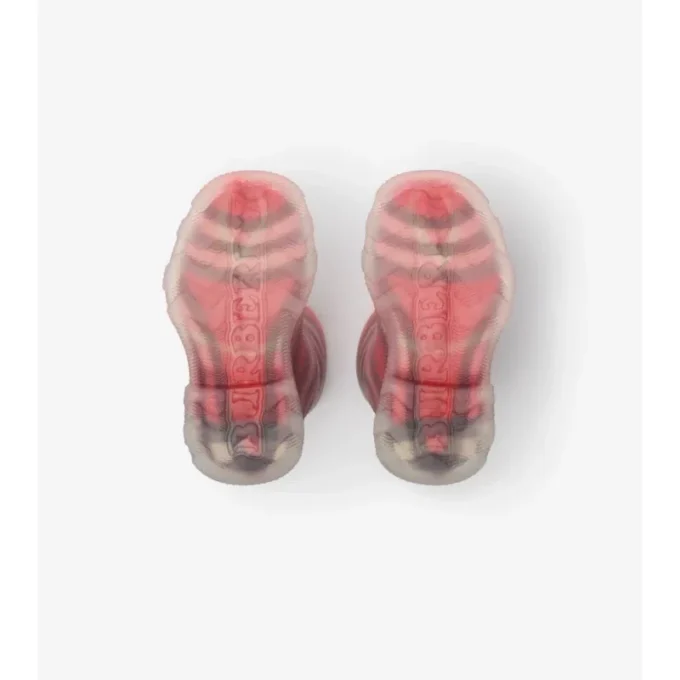 Botas altas de caucho con estampado de cuadros Botas altas de caucho con estampado de cuadros