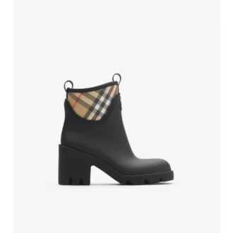 Botas bajas con tacón y estampado Marsh de caucho 