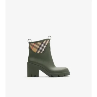 Botas bajas con tacón y estampado Marsh de caucho 